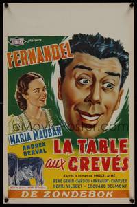1k307 HUNTING GROUND Belgian '51 Henri Verneuil's La Table-aux-Creves, art of Fernandel!