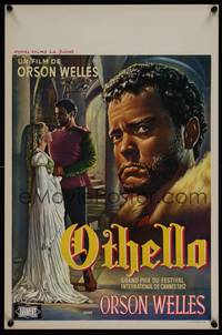 1k321 OTHELLO Belgian '52 different art of Orson Welles in the title role, William Shakespeare