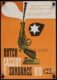 1k174 BUTCH CASSIDY & THE SUNDANCE KID Czech 11x16 '70 cool completely different art by Stanner!
