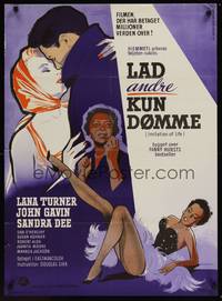 1k255 IMITATION OF LIFE Danish '59 different art of Lana Turner, Juanita Moore & Dee by Stilling!