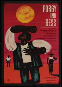 1k094 PORGY & BESS East German 23x32 '65 Poitier, Dandridge & Davis Jr, different art by Gottsman!