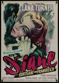 1k104 DIANE German '56 sexy Lana Turner dares the devil, great close up romantic art by Bonne!