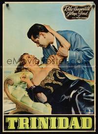 1k476 AFFAIR IN TRINIDAD Italian photobusta '52 romantic c/u of sexiest Rita Hayworth & Glenn Ford!