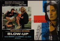 1k479 BLOW-UP Italian photobusta '67 Michelangelo Antonioni, Hemmings & sexy Verushka on couch!