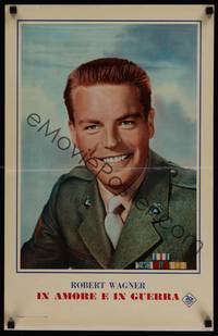 1k489 IN LOVE & WAR Italian photobusta '58 wonderful portrait of U.S. Marine Robert Wagner!