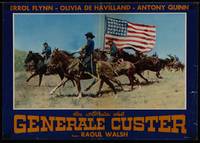 1k510 THEY DIED WITH THEIR BOOTS ON Italian photobusta R60s cool image of Errol Flynn as Custer!