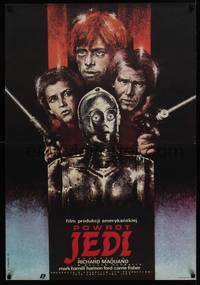 1k222 RETURN OF THE JEDI Polish 27x38 '84 George Lucas, completely different art by Dybowski!