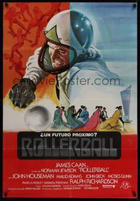 1k050 ROLLERBALL Spanish '75 completely different art of James Caan by Marti, Clave & Pico!
