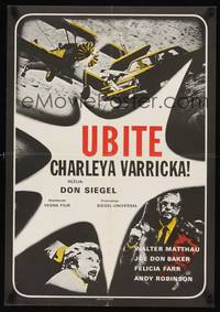 1k134 CHARLEY VARRICK Yugoslavian '73 Walter Matthau, Don Siegel crime classic, different art!
