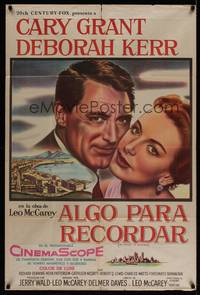 1m098 AFFAIR TO REMEMBER Argentinean '57 different romantic c/u art of Cary Grant & Deborah Kerr!