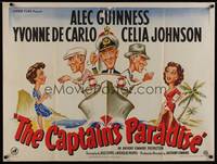1m329 CAPTAIN'S PARADISE British quad '53 great art of Alec Guinness trying to juggle two wives!