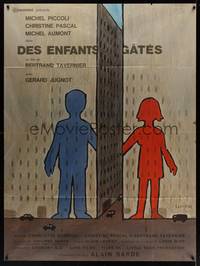 1m218 DES ENFANTS GATES French 1p '77 directed by Bertrand Tavernier, cool art by Savignac!