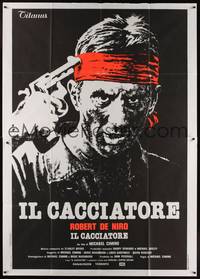1m182 DEER HUNTER Italian 2p '79 art of Robert De Niro w/gun to his head, Michael Cimino