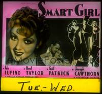 1p041 SMART GIRL glass slide '35 super close up of pretty Ida Lupino, Kent Taylor, Gail Patrick