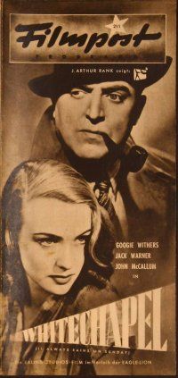1p138 IT ALWAYS RAINS ON SUNDAY German Filmpost programm'49 convict escapes but his girl is married!