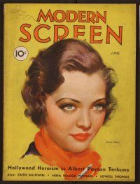 1p076 MODERN SCREEN magazine June 1932 wonderful art of beautiful Sylvia Sidney!