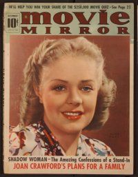 1p063 MOVIE MIRROR magazine December 1938 close portrait of Alice Faye by James Doolittle!