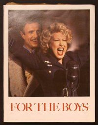 1p189 FOR THE BOYS presskit '91 Bette Midler entertains the troops in WWII, James Caan, Segal