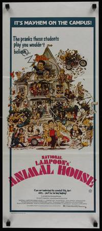 1s370 ANIMAL HOUSE Aust daybill '78 John Belushi, Landis classic, art by Rick Meyerowitz!