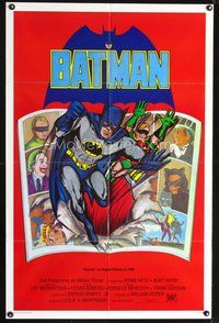 1s635 BATMAN Spanish/U.S. 1sh R89 Adam West, Burt Ward, DC Comics!