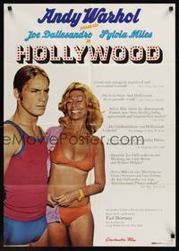 1s179 ANDY WARHOL'S HEAT German '72 Andy Warhol, Joe Dallesandro & Sylvia Miles in bikini!