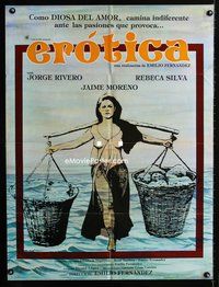 1s040 EROTICA South American '79 Jorge Rivero, sexy woman carrying baskets!