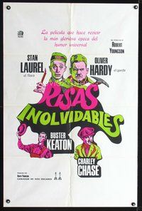 1s610 30 YEARS OF FUN Spanish/U.S. 1sh '63 Charley Chase, Buster Keaton, Laurel & Hardy!