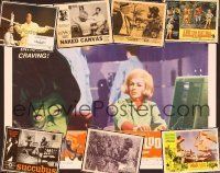 1t009 LOT OF 38 LOBBY CARDS lot '53 - '78 Queen of Blood, Succubus, Naked Canvas + more!