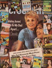 1t033 LOT OF 19 SCREENLAND MAGAZINES lot '70 - '75 Jackie O, David Cassidy, Doris Day + more!