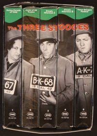 1t023 LOT OF 5 THREE STOOGES VHS TAPES lot '98 Swing Parade of 1946 + more!
