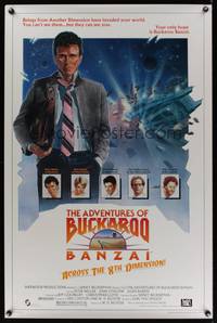 1v031 ADVENTURES OF BUCKAROO BANZAI 1sh '84 Peter Weller science fiction thriller!
