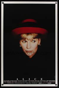 1v037 ALICE int'l 1sh '90 Woody Allen, cool headshot portrait of Mia Farrow by Brian Hamill!