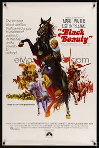 1v090 BLACK BEAUTY 1sh '71 artwork of Mark Lester riding most classic horse!