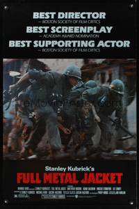1v262 FULL METAL JACKET awards 1sh '87 Stanley Kubrick bizarre Vietnam War movie!