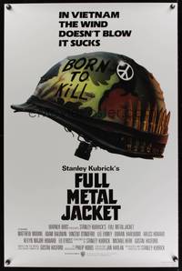 1v261 FULL METAL JACKET advance 1sh '87 Stanley Kubrick bizarre Vietnam War movie!