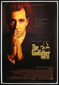 1v015 GODFATHER PART III foil title 1sh '90 Al Pacino, Andy Garcia, Sophia & Francis Ford Coppola