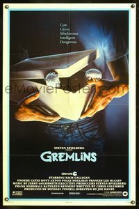 1v279 GREMLINS advance 1sh '84 Joe Dante Christmas horror comedy, John Alvin art!