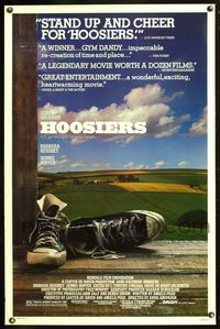 1v300 HOOSIERS reviews 1sh '86 Indiana college sports, best basketball movie, stand up and cheer!