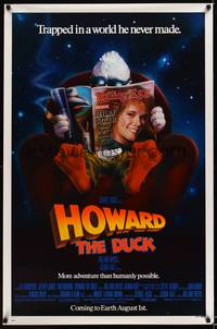 1v302 HOWARD THE DUCK advance 1sh '86 George Lucas, Lea Thompson, Jeffrey Jones, Tim Robbins
