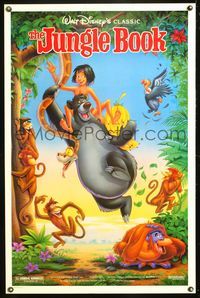 1v330 JUNGLE BOOK DS 1sh R90 Walt Disney cartoon classic, great art of all characters!