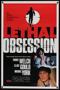1v351 LETHAL OBSESSION video 1sh '88 directed by Peter Patzack, Elliott Gould & Michael York!