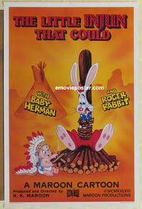 1v355 LITTLE INJUN THAT COULD Kilian 1sh '88 great Roger Rabbit & Baby Herman cartoon art!