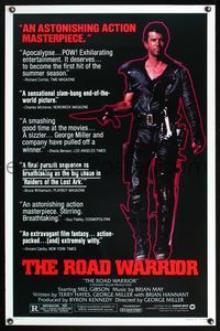 1v367 MAD MAX 2: THE ROAD WARRIOR style B 1sh '81 full-length image of Mel Gibson!