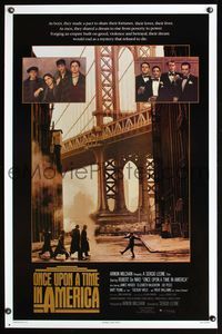 1v404 ONCE UPON A TIME IN AMERICA advance 1sh '84 De Niro, James Woods, directed by Sergio Leone!