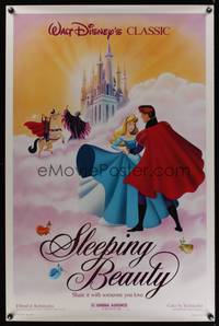 1v487 SLEEPING BEAUTY 1sh R86 Walt Disney cartoon fairy tale fantasy classic!