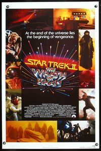 1v495 STAR TREK II 1sh '82 The Wrath of Khan, Leonard Nimoy, William Shatner, sci-fi sequel!