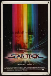 1v494 STAR TREK advance 1sh '79 cool art of William Shatner & Leonard Nimoy by Bob Peak!