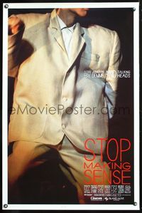 1v502 STOP MAKING SENSE 1sh '84 Jonathan Demme, Talking Heads, close-up of David Byrne's suit!