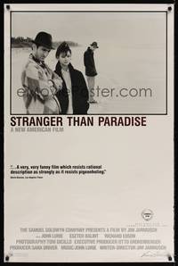 1v504 STRANGER THAN PARADISE 1sh '84 Jim Jarmusch, John Lurie, Eszter Balint, Richard Edson