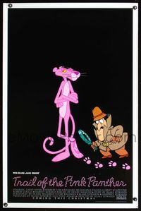 1v540 TRAIL OF THE PINK PANTHER advance 1sh '82 Peter Sellers, Blake Edwards, cool cartoon art!
